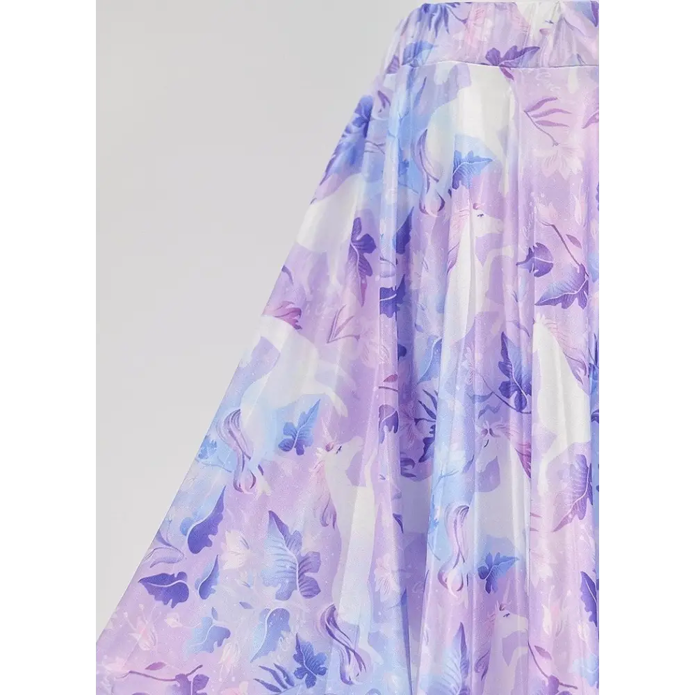 Stretchy unicorn elastic waist skater skirt for y2k style - women plus skirts