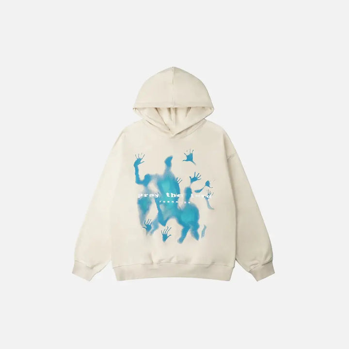 Pray to the lord y2k hoodie for style and comfort - beige / m - hoodies