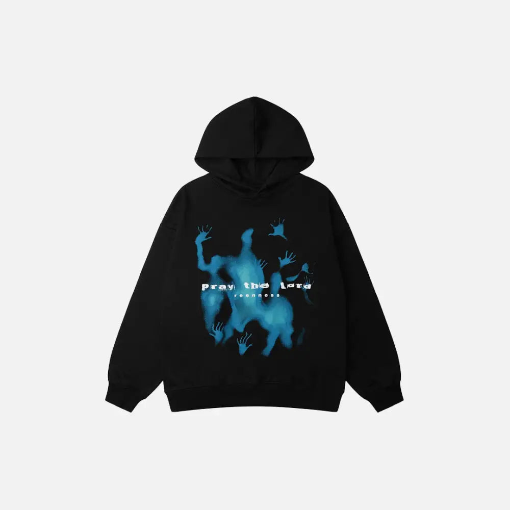 Pray to the lord y2k hoodie for style and comfort - black / m - hoodies