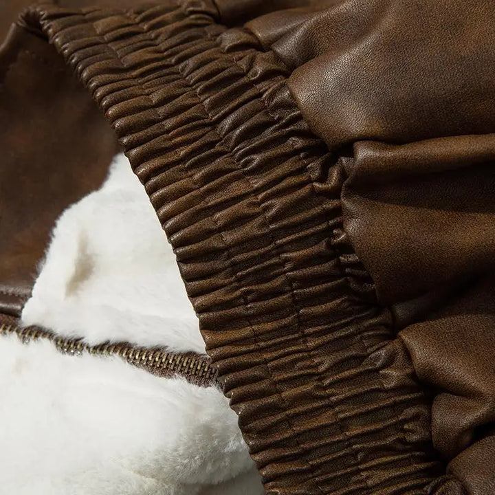 Y2k retro pu leather jacket for stylish outdoor outfits - jackets