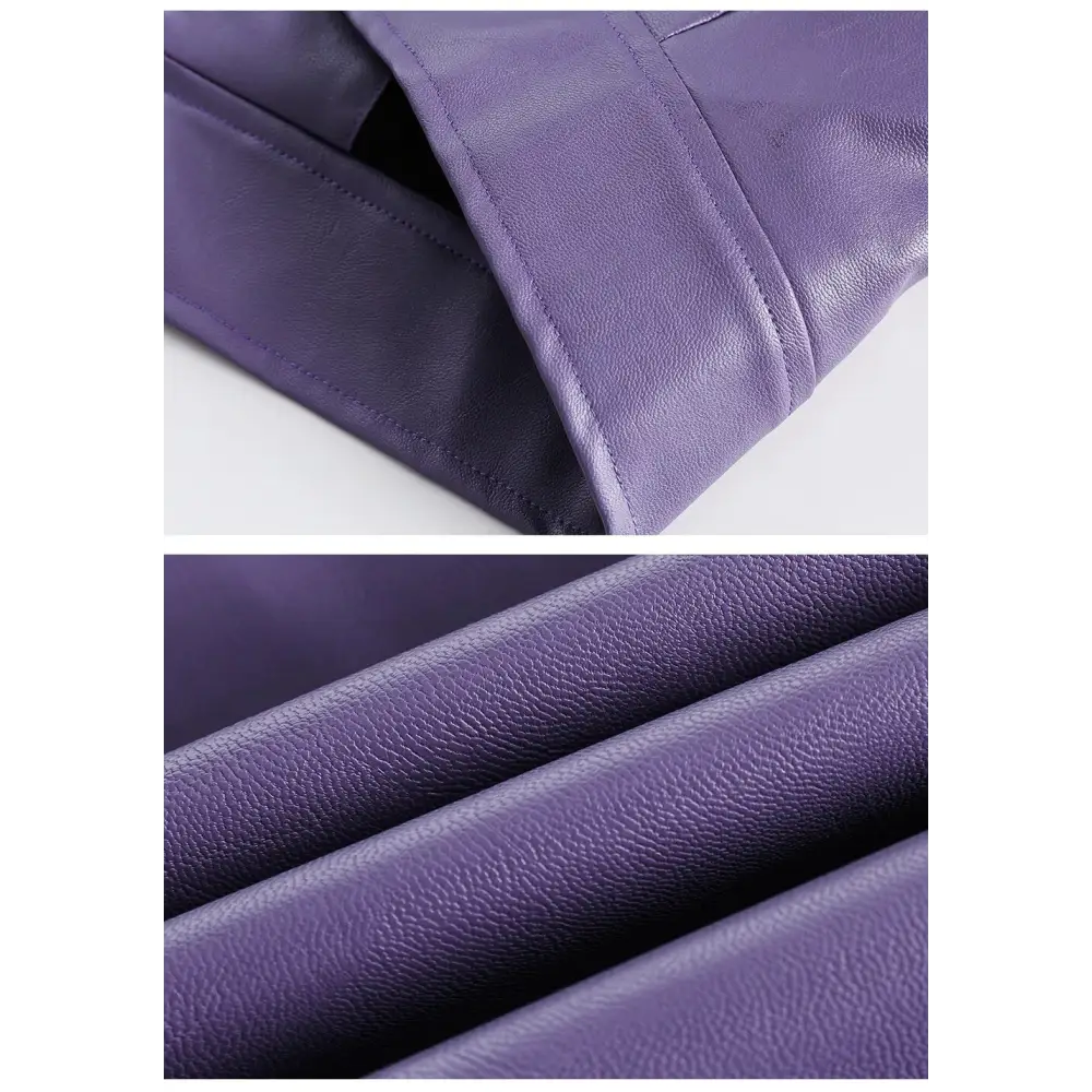 Y2k leather motorcycle varsity jacket with lapel collar - jackets