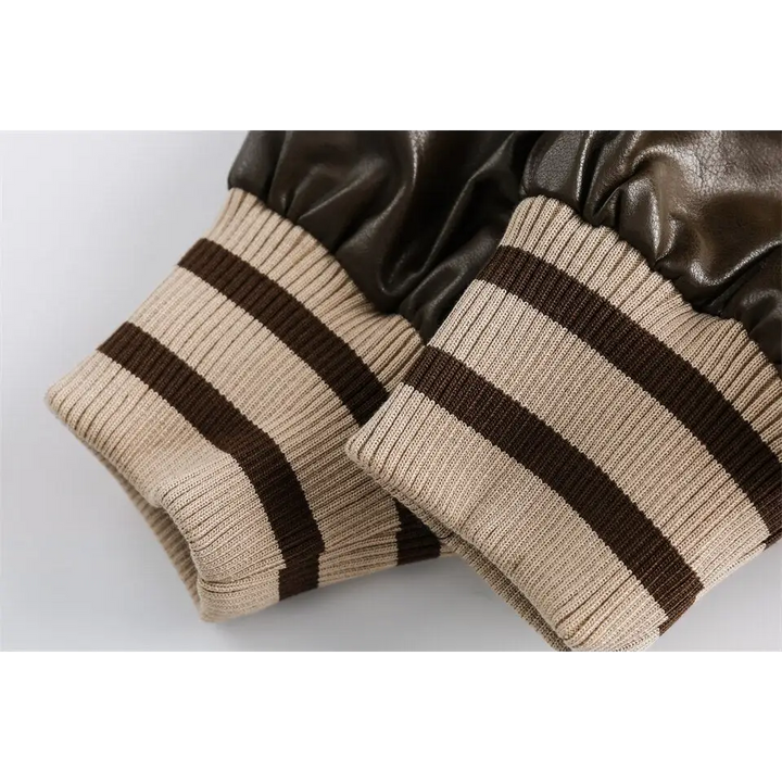 Y2k patchwork oversized varsity jacket for a sophisticated look