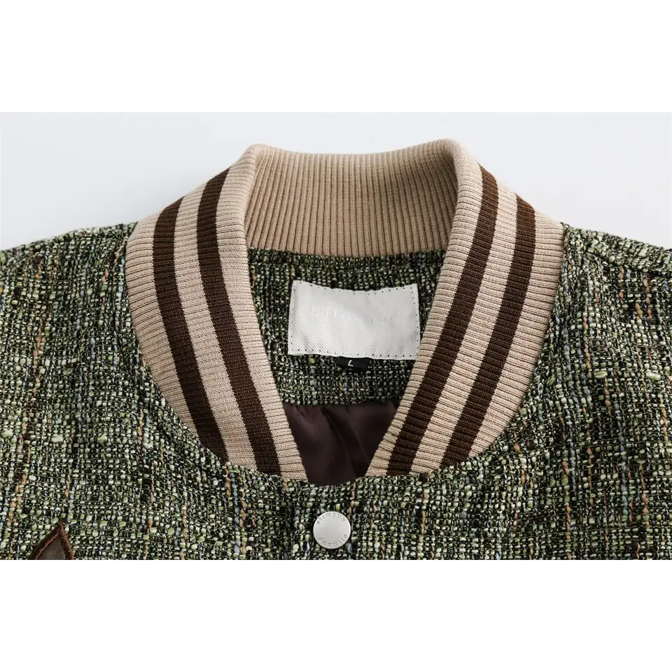 Y2k patchwork oversized varsity jacket for a sophisticated look