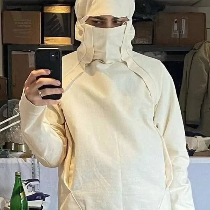 Y2k balaclava sweater - unisex comfort and elegance