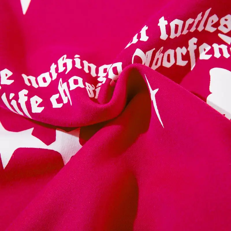 Punk gothic anime print hoodie for comfortable y2k style - hoodies