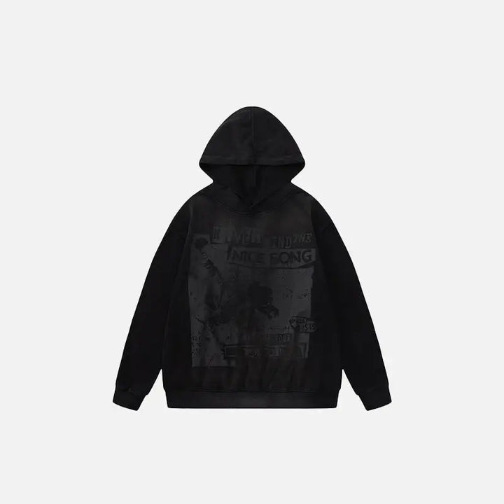 Punk party singing band y2k hoodie for bold streetwear style - black / m - hoodies