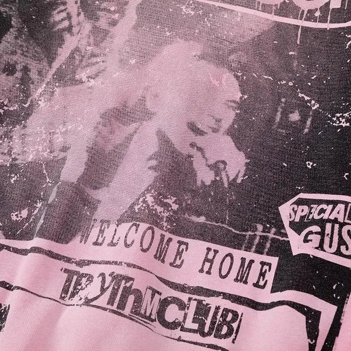 Punk party singing band y2k hoodie for bold streetwear style - hoodies