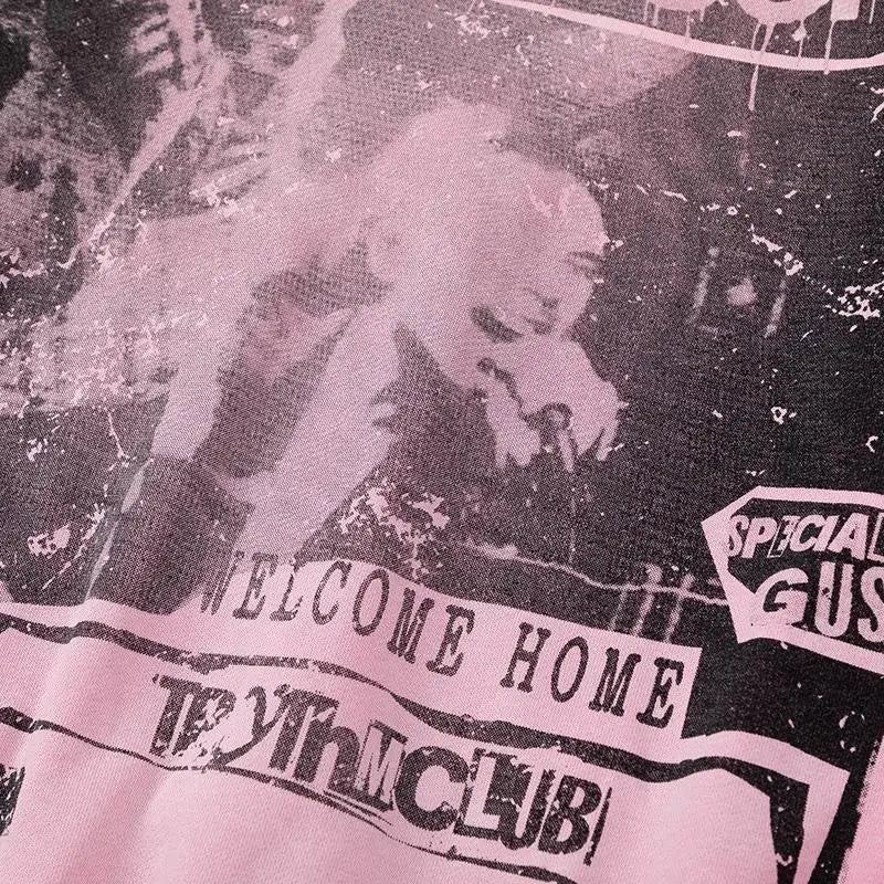 Punk party singing band y2k hoodie for bold streetwear style - hoodies