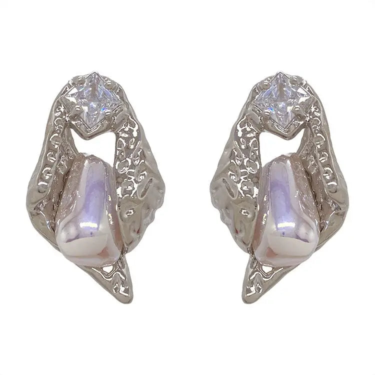 Y2k full zip jacket for stylish layering and everyday comfort - standart / silver - earrings