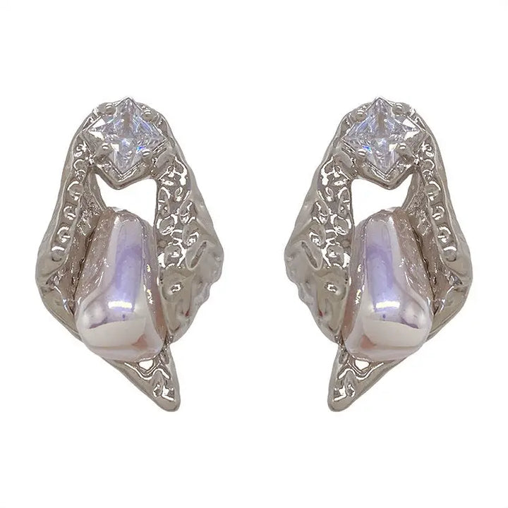 Y2k full zip jacket for stylish layering and everyday comfort - standart / silver - earrings