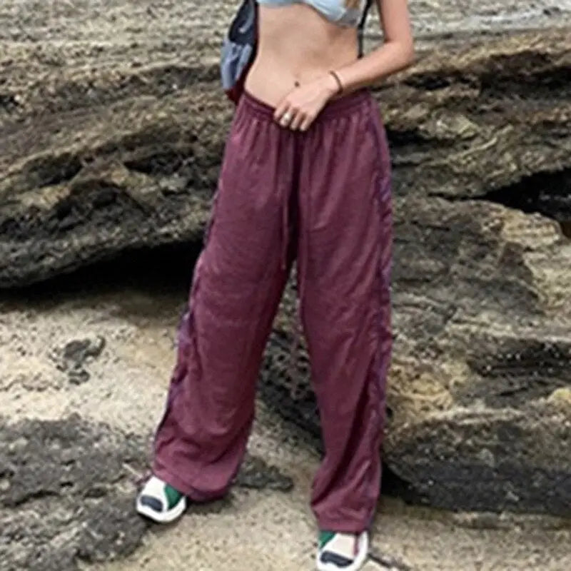Purple y2k tracksuit - unisex jogging pants