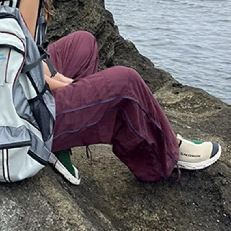 Purple y2k tracksuit - unisex jogging pants