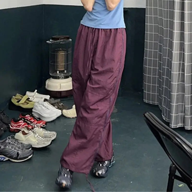 Purple y2k tracksuit - unisex jogging pants