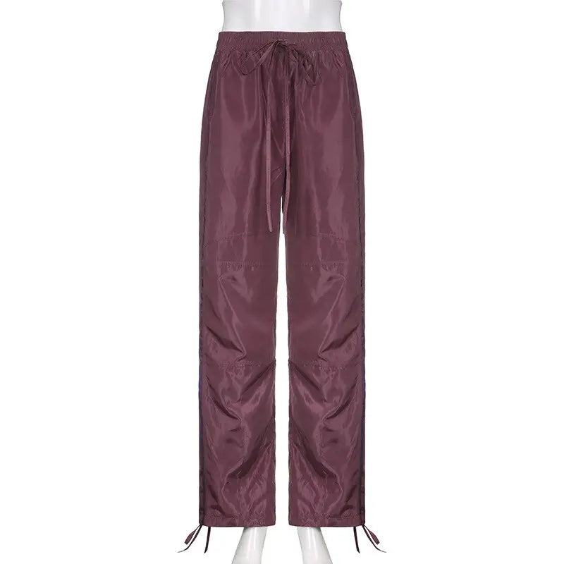 Purple y2k tracksuit - unisex jogging pants - s