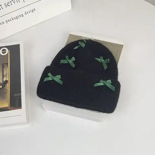 Cozy rabbit fur beanie for y2k style and warmth - black / 56-58cm - beanies