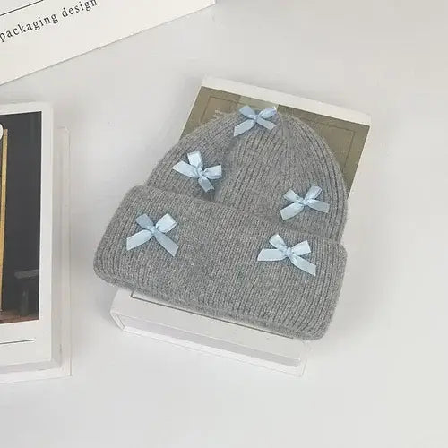 Cozy rabbit fur beanie for y2k style and warmth - gray / 56-58cm - beanies