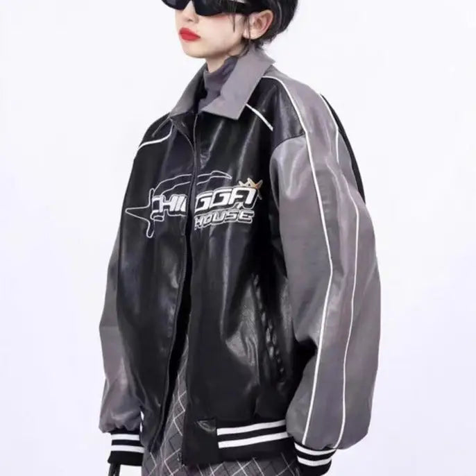 Y2k running jacket: retro urban style - s