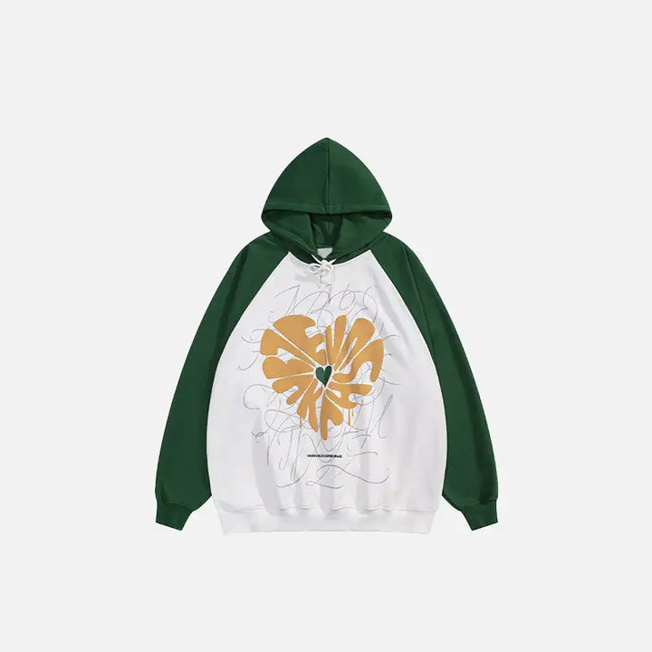 Y2k oversized hoodie with raglan sleeves for ultimate comfort - green / s - hoodies