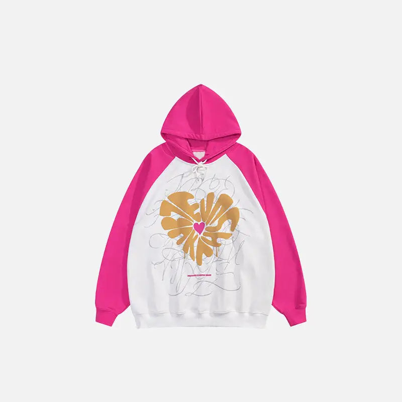 Y2k oversized hoodie with raglan sleeves for ultimate comfort - pink / s - hoodies