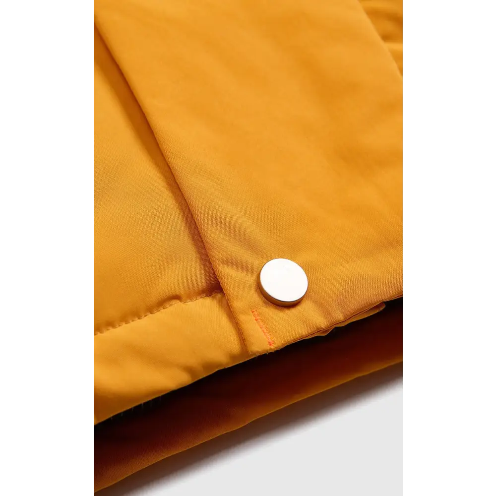 Plain y2k waterproof jacket with protective hood and cotton padding - clothing