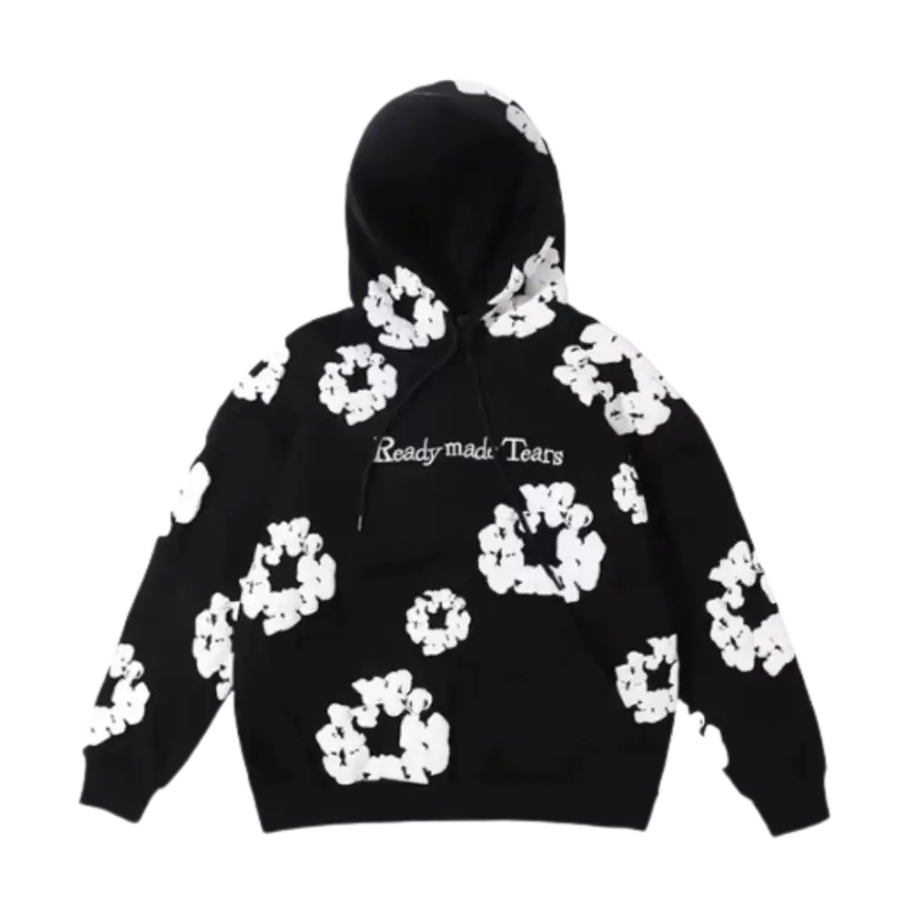 Ready made tears 400gs hoodie for y2k urban fashion - black / m