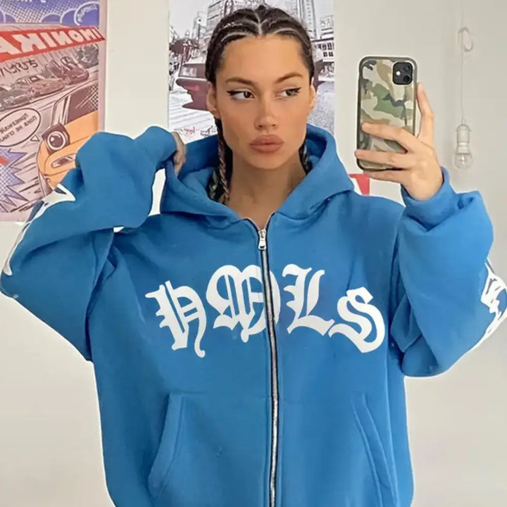 Rebels y2k zipper urban fashion statement piece