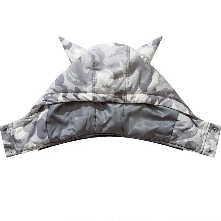 Y2k removable hooded devil jacket from the streetwear collection - puffer jackets