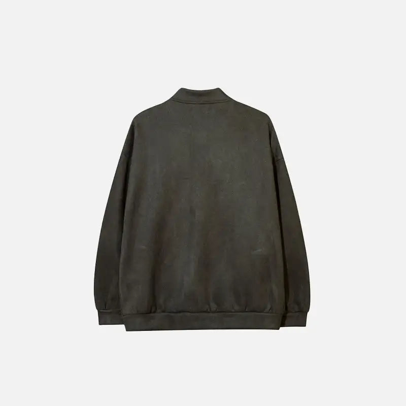 Retro cross zip y2k jacket for warmth and style - varsity jackets