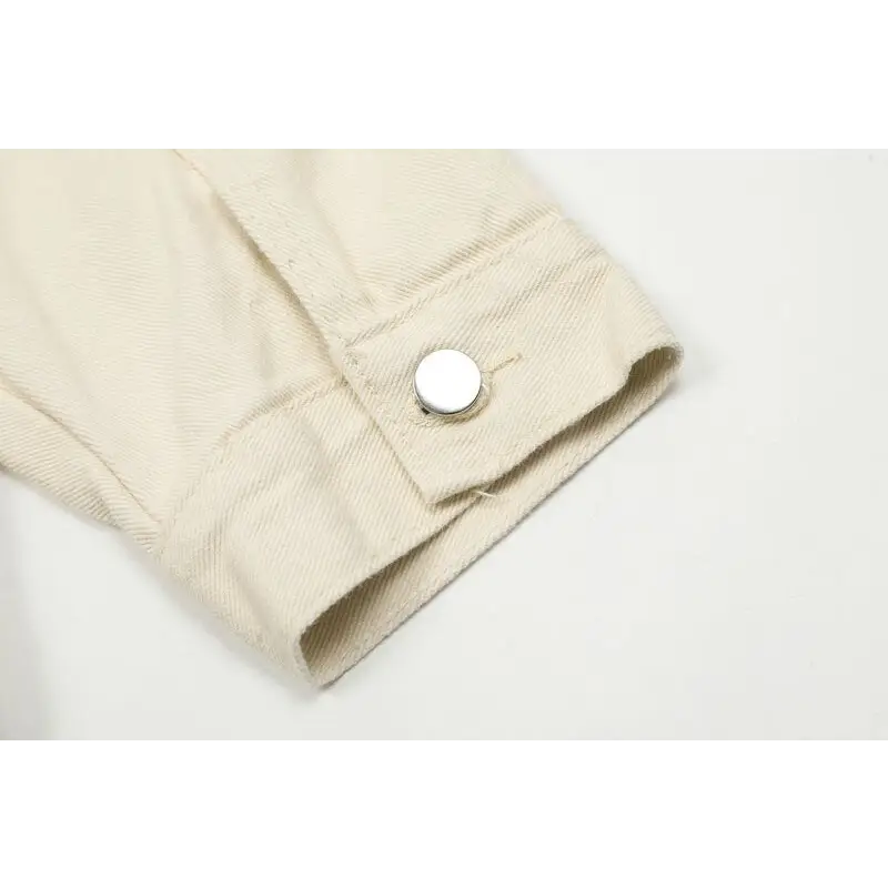 Y2k retro devil graphic jacket with stand collar and button closure