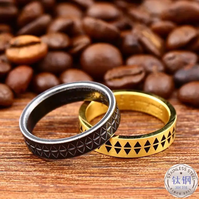 Y2k vintage sawtooth ring in quality copper for trendy style - rings