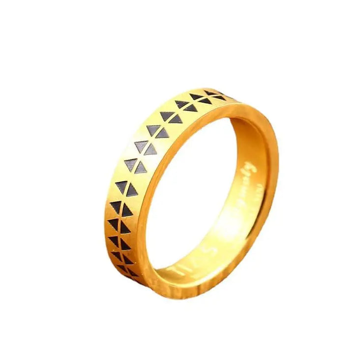 Y2k vintage sawtooth ring in quality copper for trendy style - rings