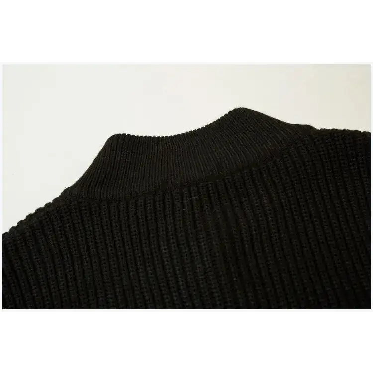 Retro loose fit knitted jacket from y2k streetwear collection - jackets