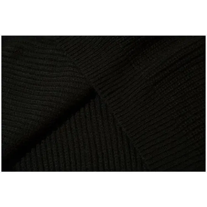 Retro loose fit knitted jacket from y2k streetwear collection - jackets