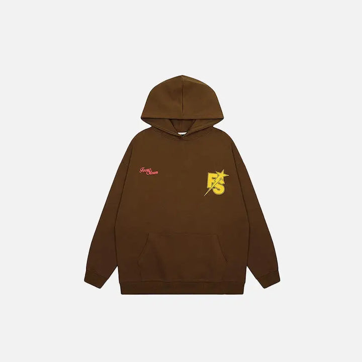 Luxury retro oversized hoodie for y2k streetwear lovers - auburn / m - hoodies