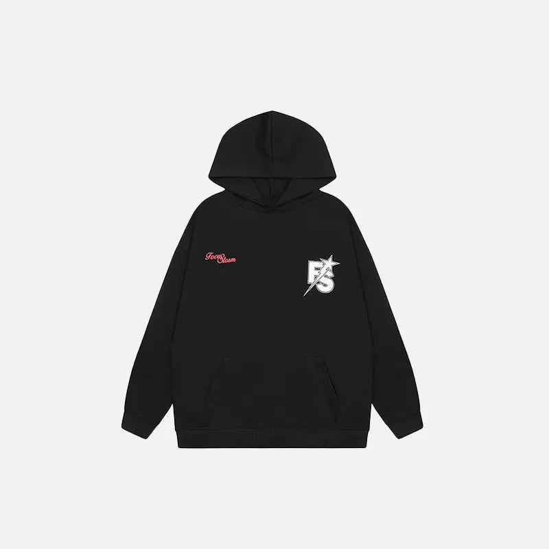 Luxury retro oversized hoodie for y2k streetwear lovers - black / m - hoodies