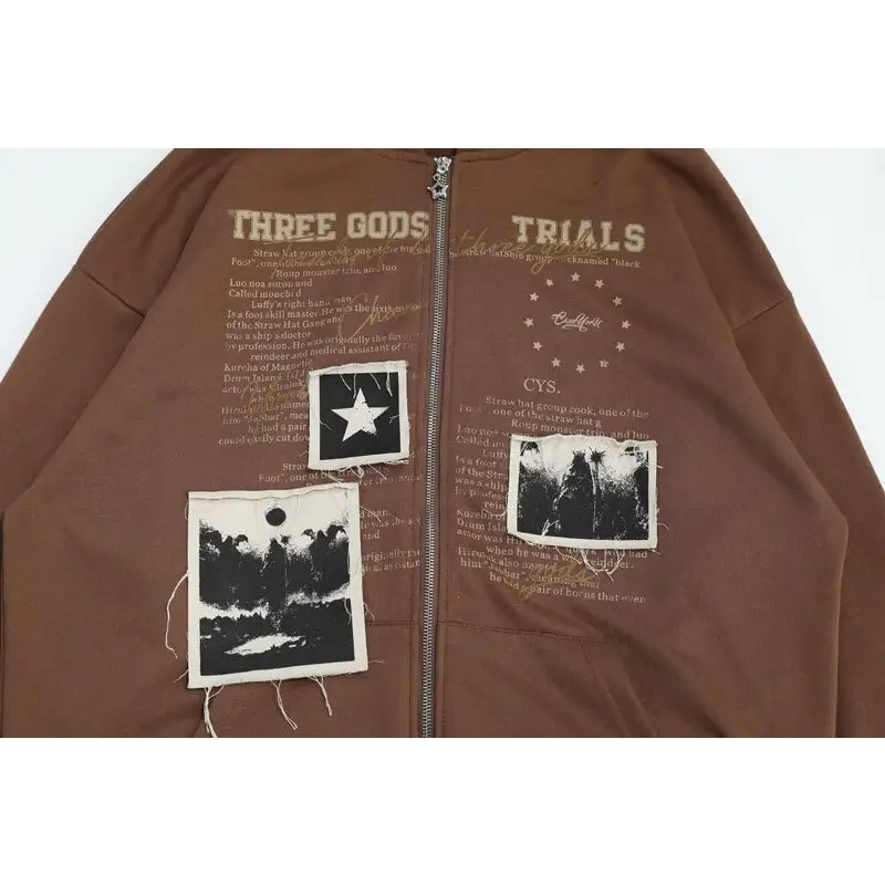 Y2k retro letter print hoodie for comfort and style - hoodies