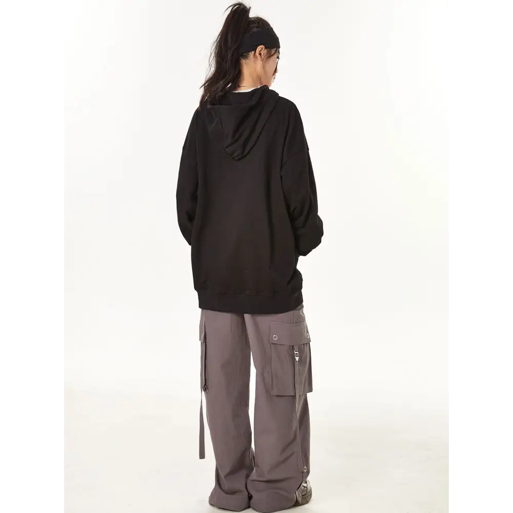 Y2k retro letter print hoodie for comfort and style - hoodies