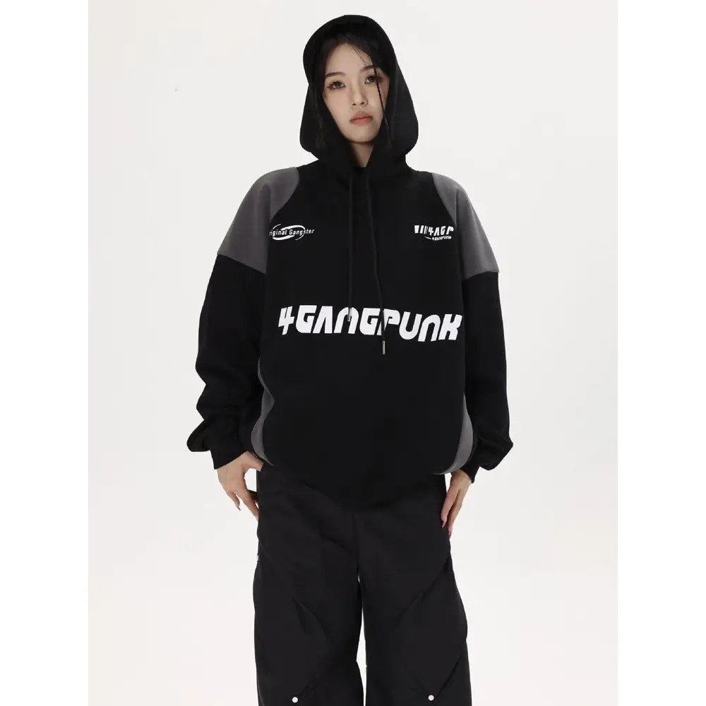 Retro sports hoodie - must-have item for avant-garde fashion - hoodies