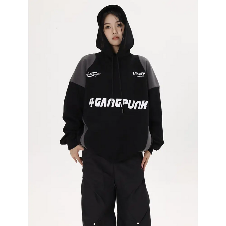 Retro sports hoodie - must-have item for avant-garde fashion - hoodies