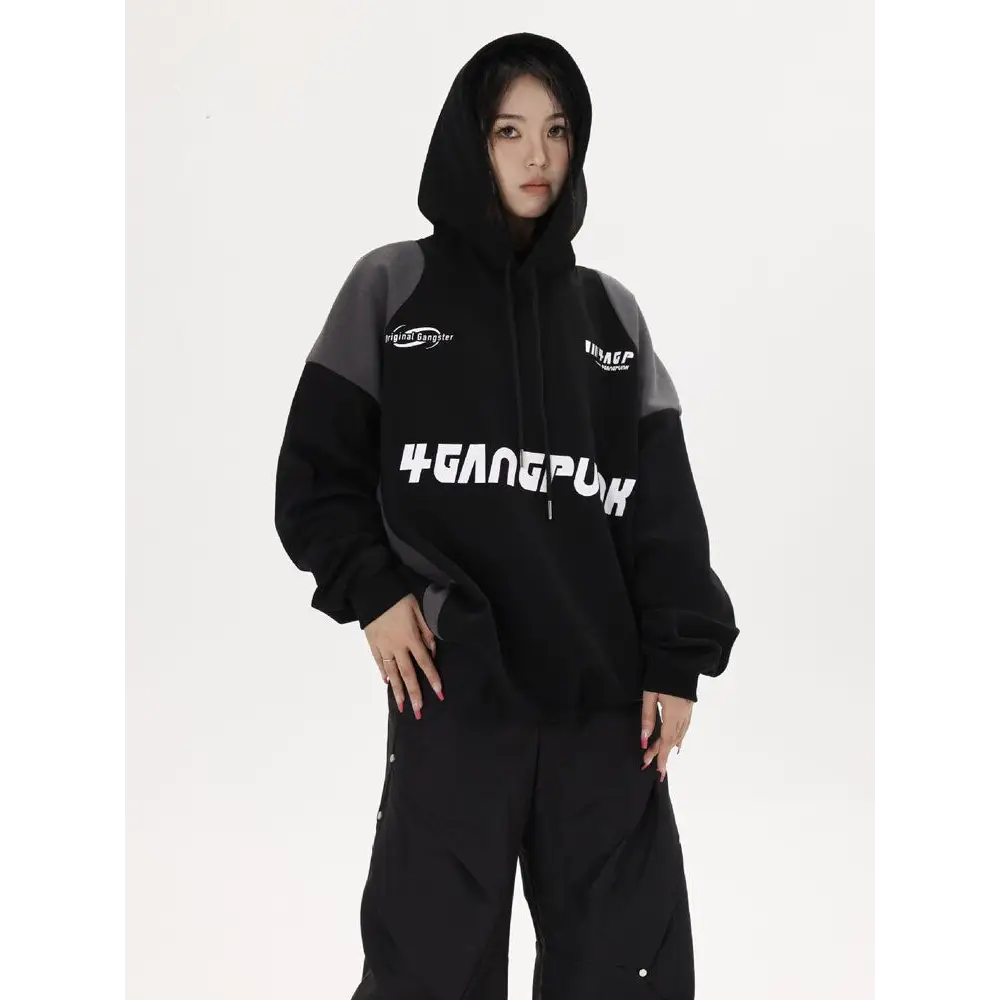 Retro sports hoodie - must-have item for avant-garde fashion - hoodies