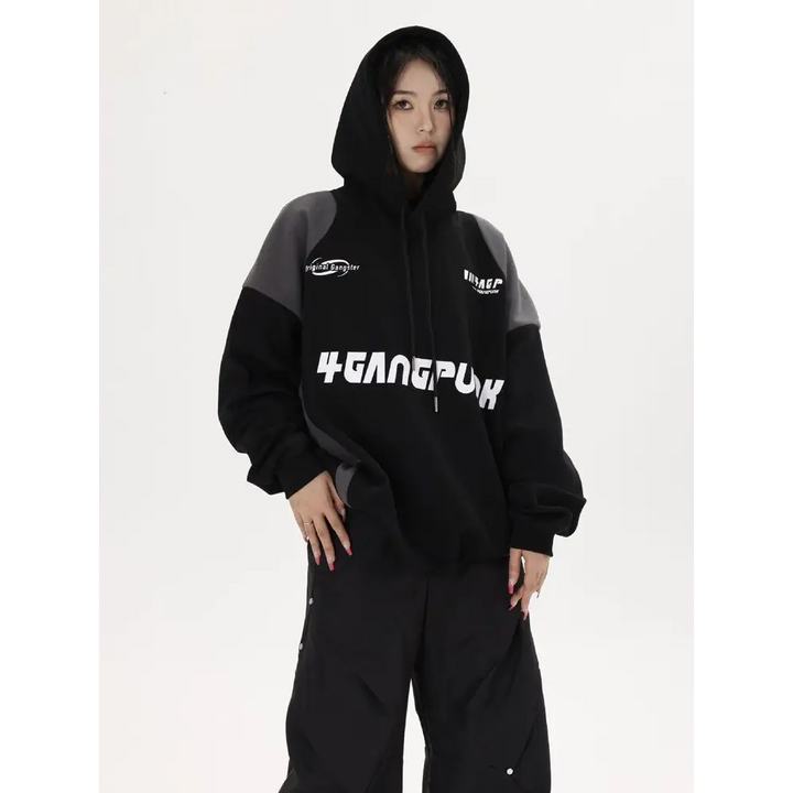 Retro sports hoodie - must-have item for avant-garde fashion - hoodies