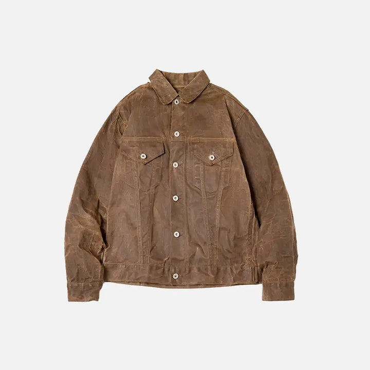 Y2k retro khaki casual jacket for comfort and durability - dark / s - jackets