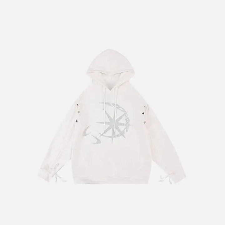 Y2k rhinestone graphic print hoodie for stylish comfort - hoodies