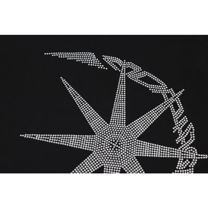 Y2k rhinestone graphic print hoodie for stylish comfort - hoodies