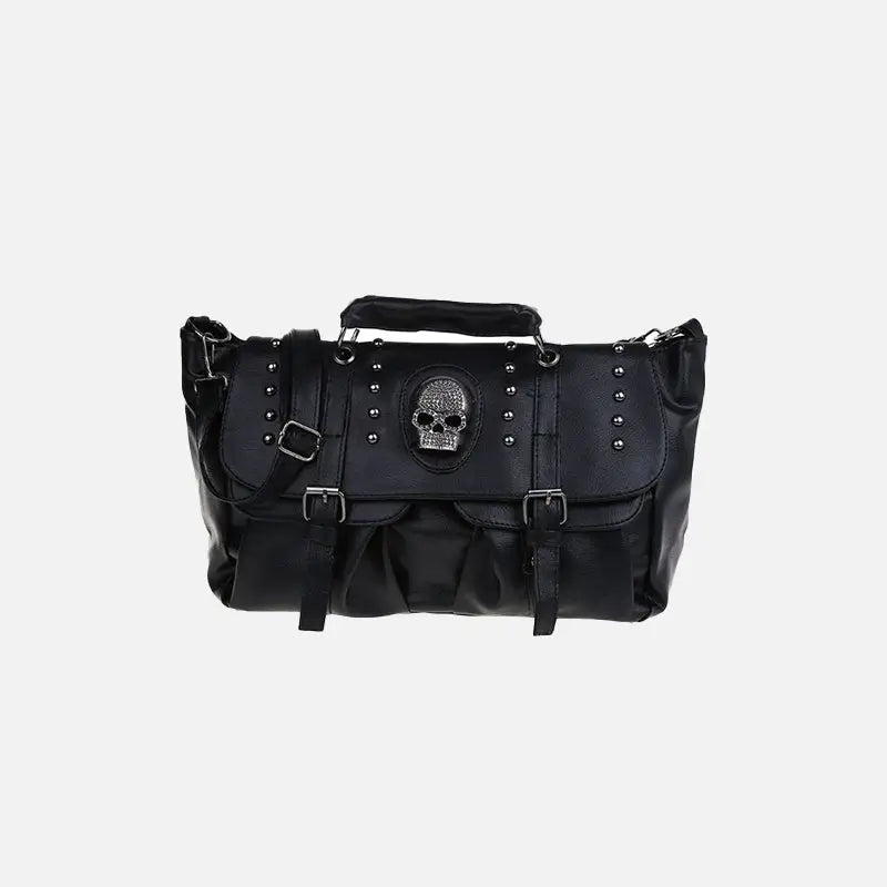 Y2k rivet skull shoulder bag for fashion-forward style - type a - handbags