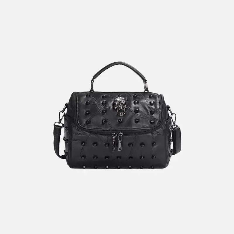Y2k rivet skull shoulder bag for fashion-forward style - type c - handbags