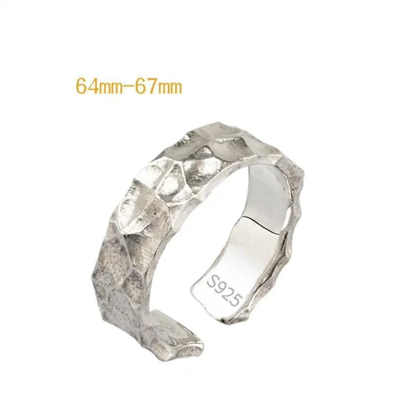 Thai romanian carved ring in silver vintage y2k style - white l code - rings