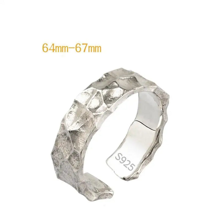 Thai romanian carved ring in silver vintage y2k style - white l code - rings