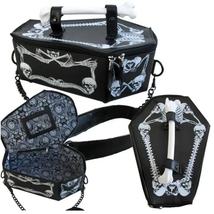 Chic y2k coffin bag in high-quality leather