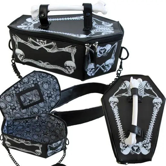 Chic y2k coffin bag in high-quality leather